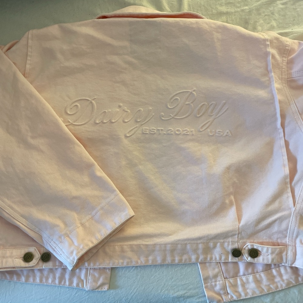 nwot dairy boy pink jacket